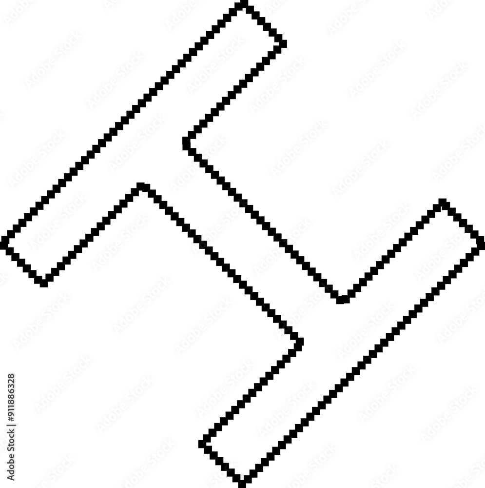 Geometric shape pixel. Elements for design