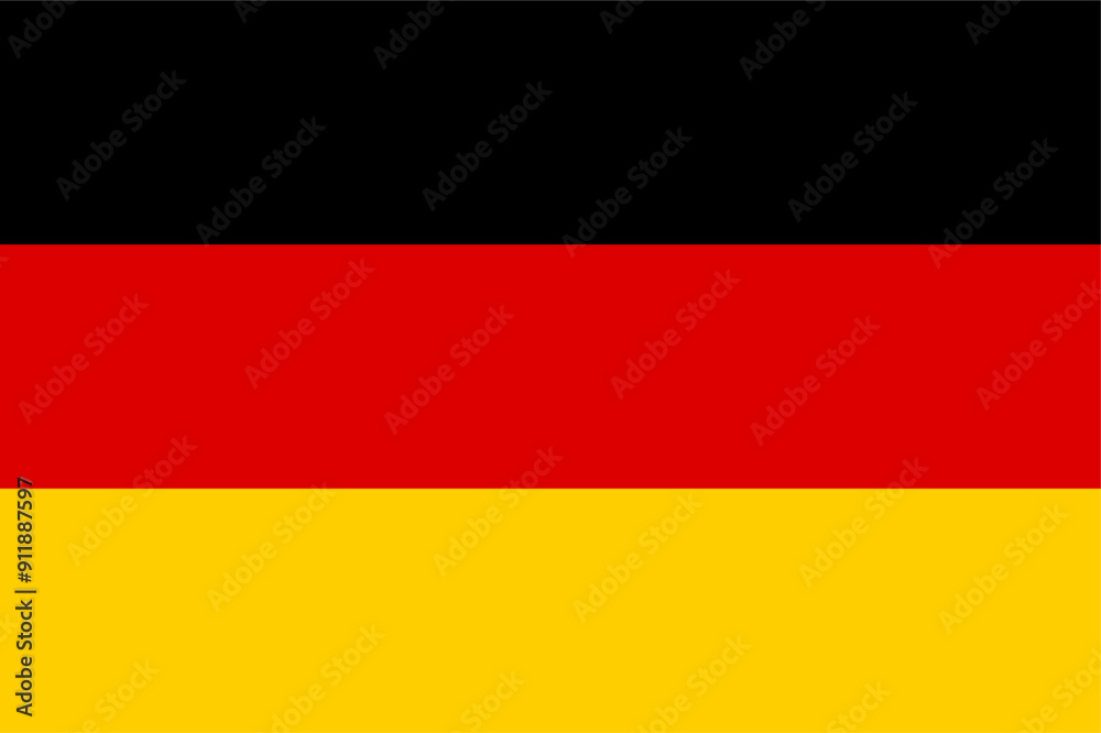 Obraz premium Germany flag vector graphic. Rectangle German flag illustration. Germany country flag is a symbol of freedom, patriotism and independence.
