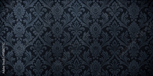 Fototapeta Naklejka Na Ścianę i Meble -  Dark, mysterious, and textured black wallpaper serves as a sophisticated abstract background, evoking a sense of luxury, elegance, and refinement, perfect for Dark Academia designs.