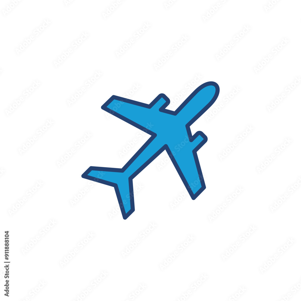 Obraz premium Plane icon vector. Airplane icon vector. Flight transport symbol. Travel illustration. Holiday symbol