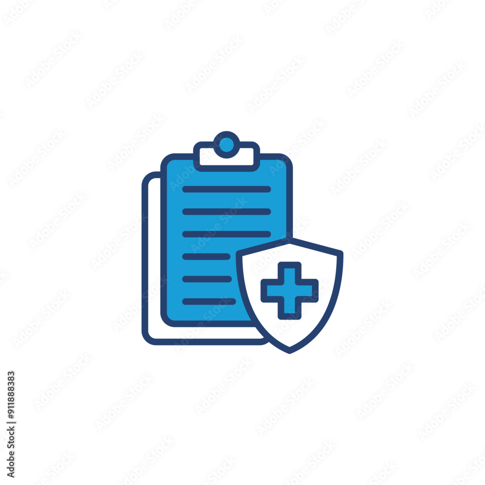 Medical insurance icon vector. health insurance icon
