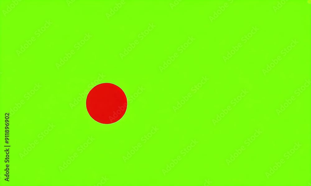 Red Circle on a Green Screen Red Circle on a Green Screen