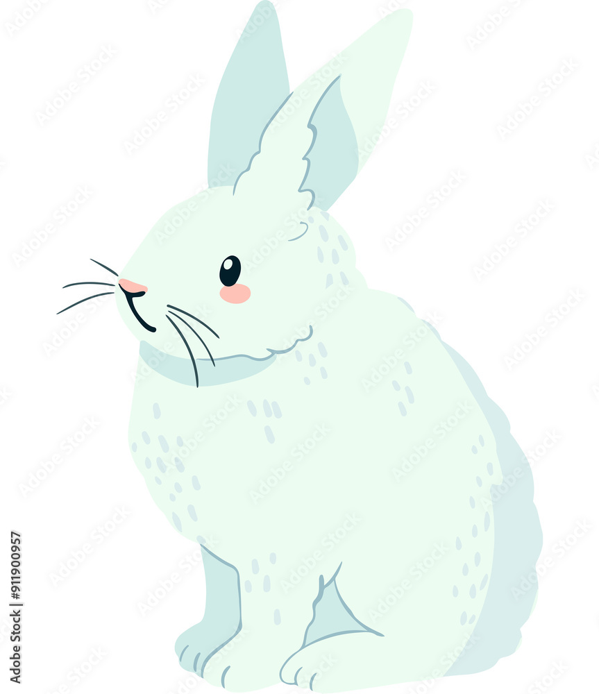 Fototapeta premium Cute Arctic Hare Illustration