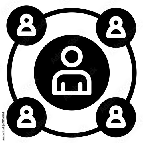 Influence Icon in Solid Style