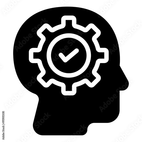 Mindset Icon in Solid Style