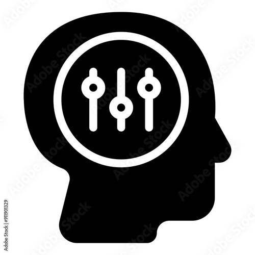 Self Diciplined Icon in Solid Style