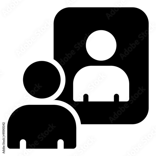 Self Reflection Icon in Solid Style