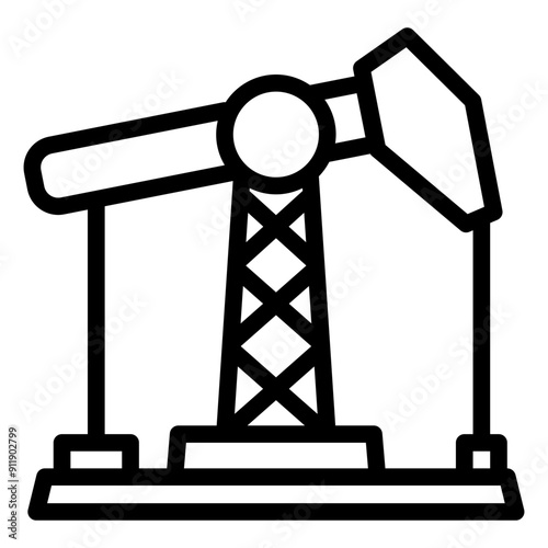 Oil Pump Icon in Line Style