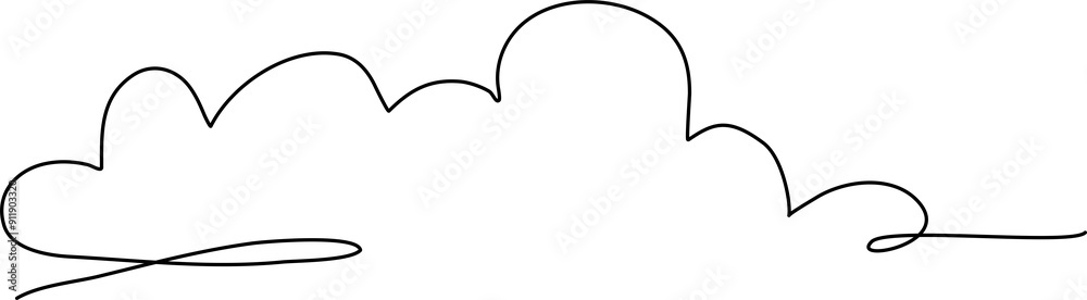Cloud icon in thin line style