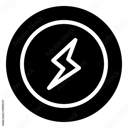 Energy Icon in Solid Style