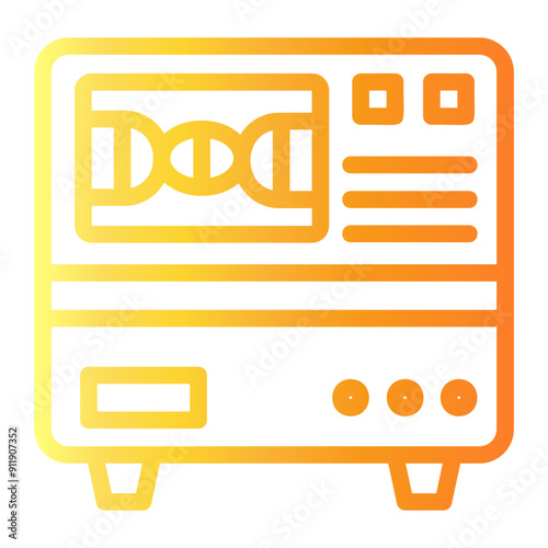 pcr machine Line Gradient Icon