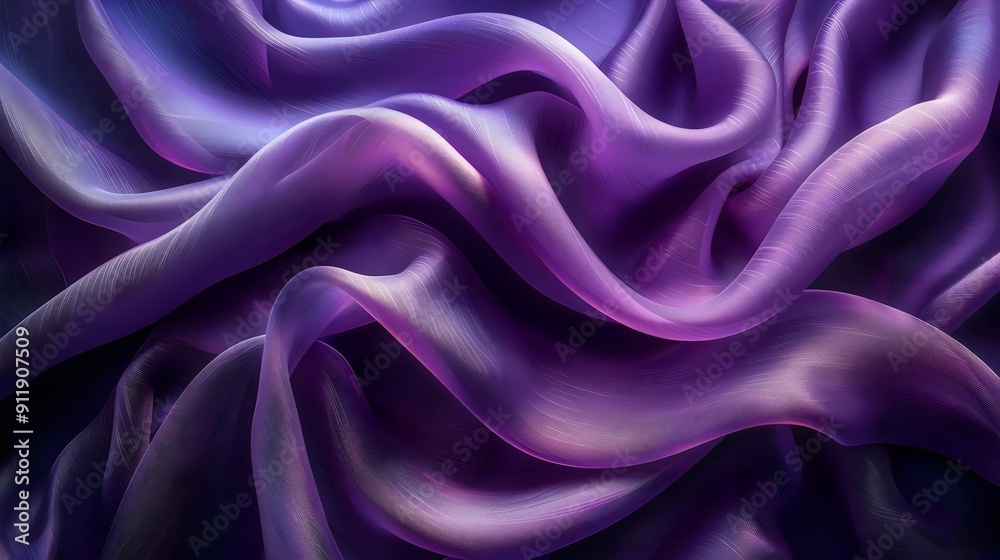 Obraz premium A purple fabric with a wave pattern