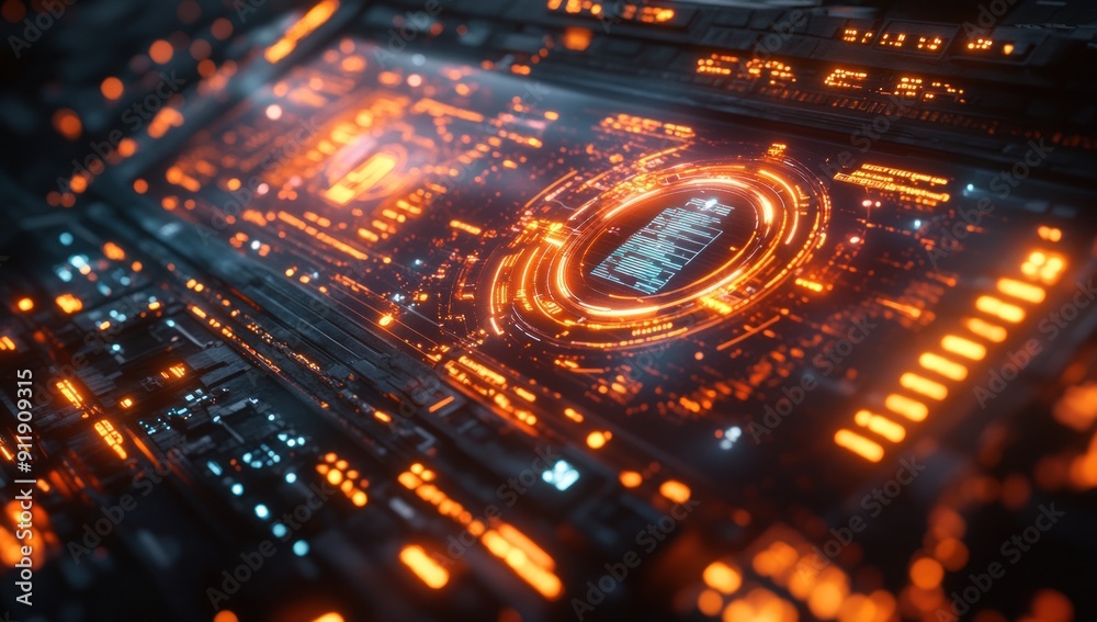 Futuristic Interface Design. Generate AI image