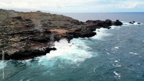 High Above Nakalele: Stunning Aerial Shots of the Blowhole photo