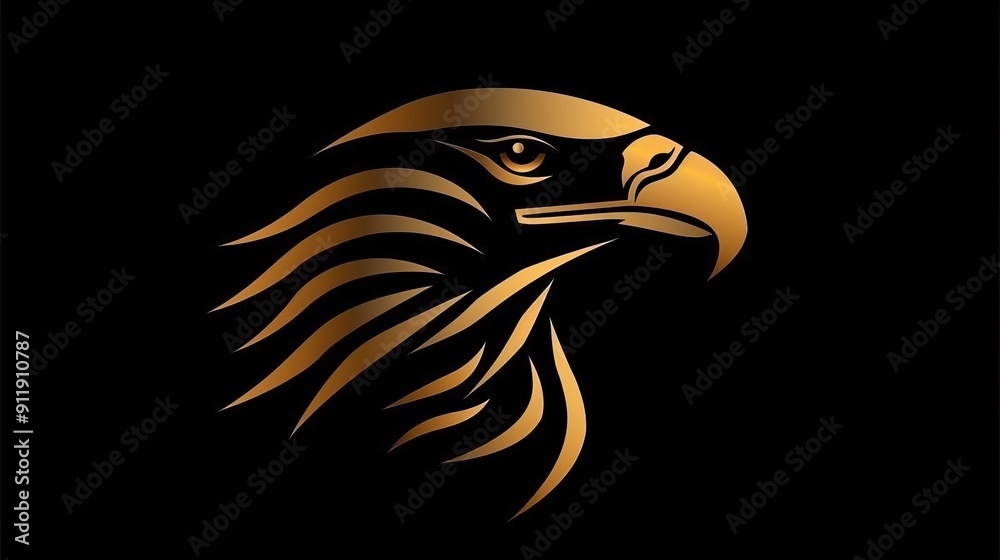 Fototapeta premium Stylized eagle logo with powerful and sleek design
