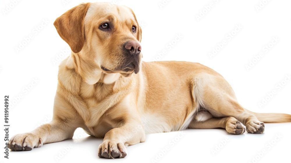 A Golden Retriever Dog Lying Down A Golden Retriever Dog Lying Down