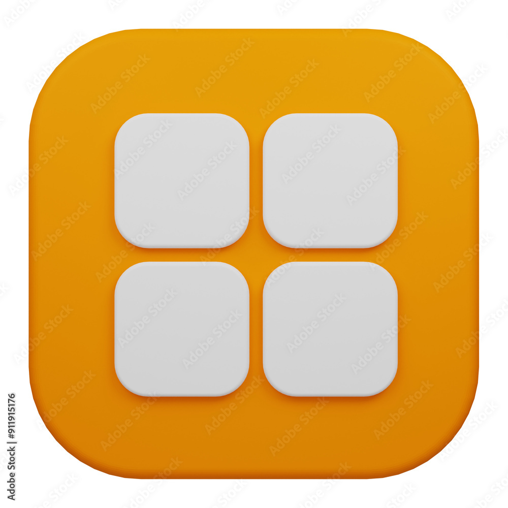 apps 3d icon isolated on the transparent background apps 3d icon isolated on the transparent background