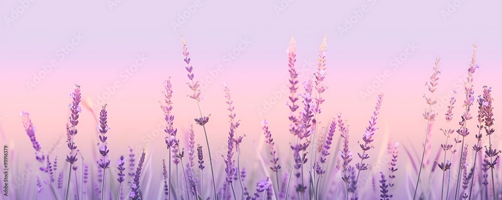 Smooth gradient from lavender to soft lilac