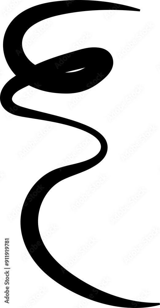 Line doodle design elements, curve, swirl Line doodle design elements, curve, swirl