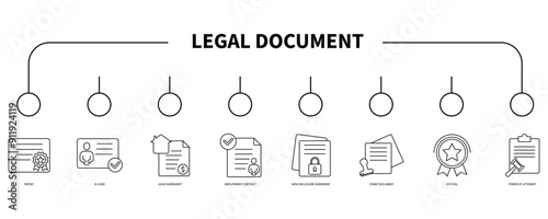 legal document banner web icon vector illustration concept
