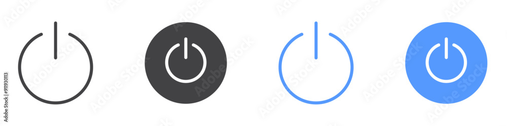 Power icon Symbol set collection Power icon Symbol set collection