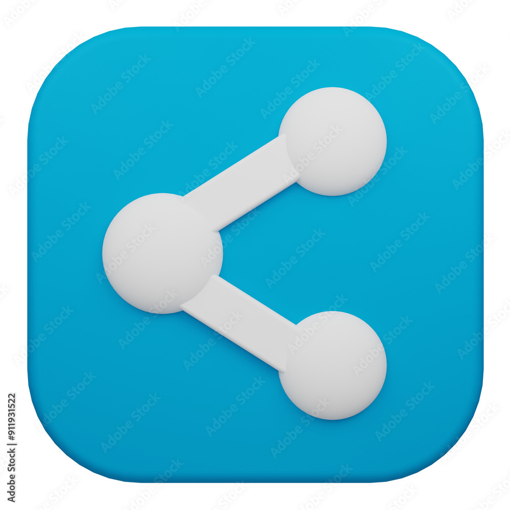share 3d icon isolated on the transparent background share 3d icon isolated on the transparent background