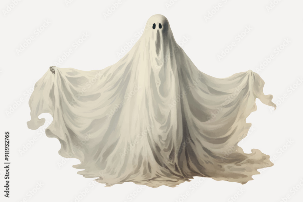 Spooky ghost costume with sheet Spooky ghost costume with sheet