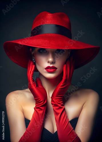 Wallpaper Mural woman in hat Torontodigital.ca