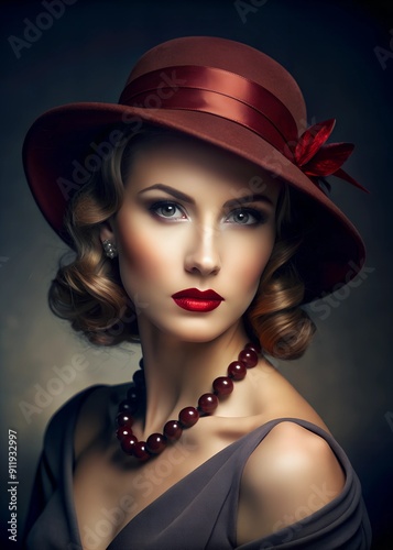 portrait of a woman in hat