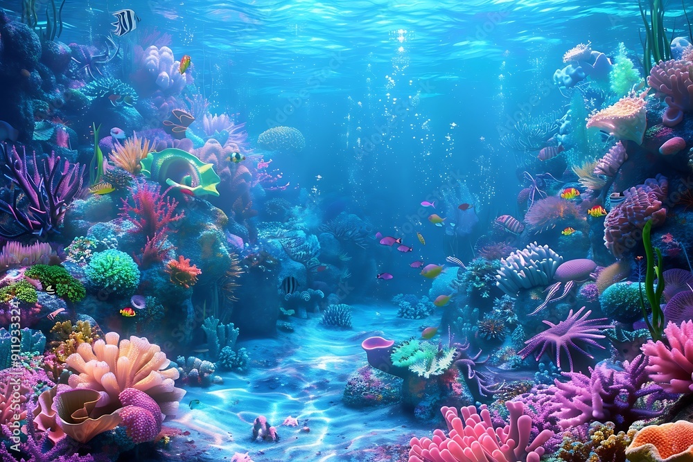 Fototapeta premium Colorful coral reef in the sea
