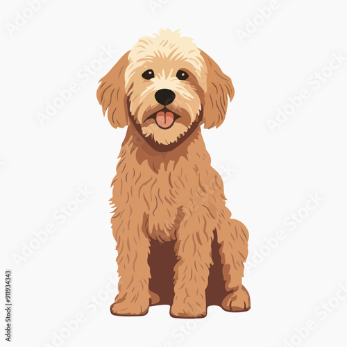 Cute cartoon dog illustration