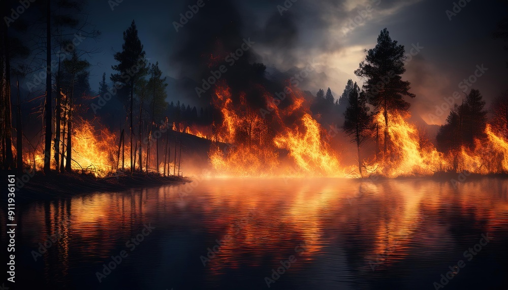 Devastating Forest Fire Impacting Coastal Ecosystem Devastating Forest Fire Impacting Coastal Ecosystem