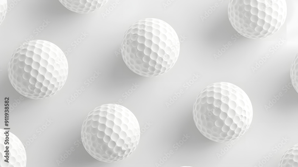Golf Balls on White Background. Golf Balls on White Background.