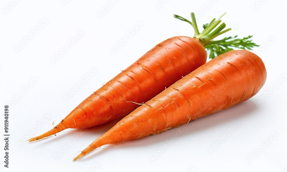 carrot isolated on white background, full depth of field