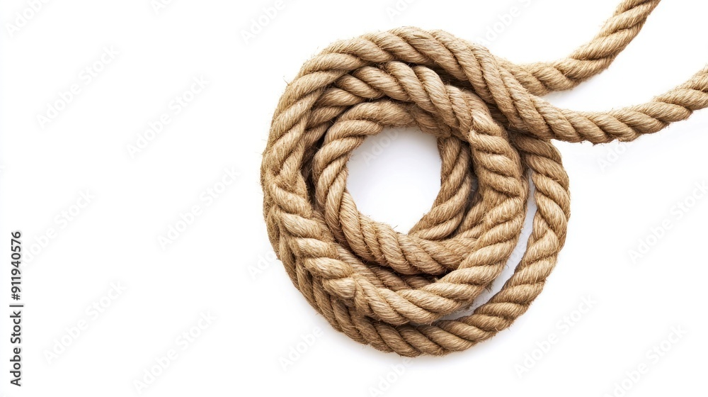 Coiled Rope Isolated on White Background Coiled Rope Isolated on White Background