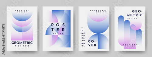 Abstract geometric cover or poster template. vector A4 design