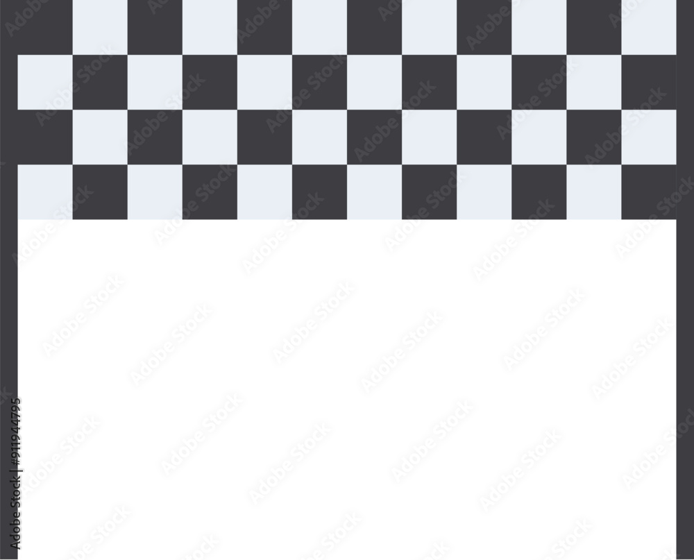Checkered finish line flag is waving, celebrating the end of the competition Checkered finish line flag is waving, celebrating the end of the competition