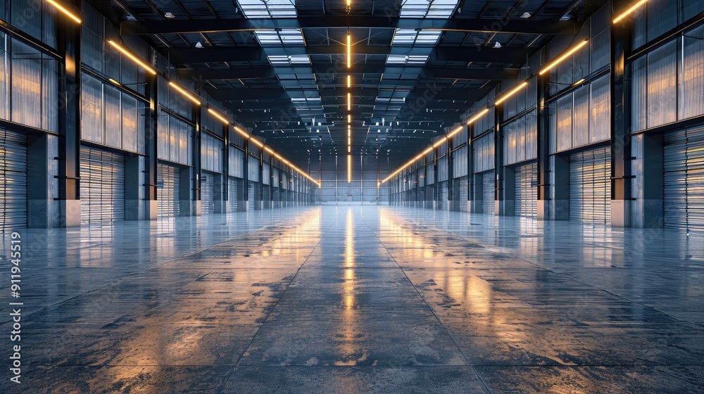 Evoking an Ambiance of Empty Warehouse with Dramatic Lighting Evoking an Ambiance of Empty Warehouse with Dramatic Lighting