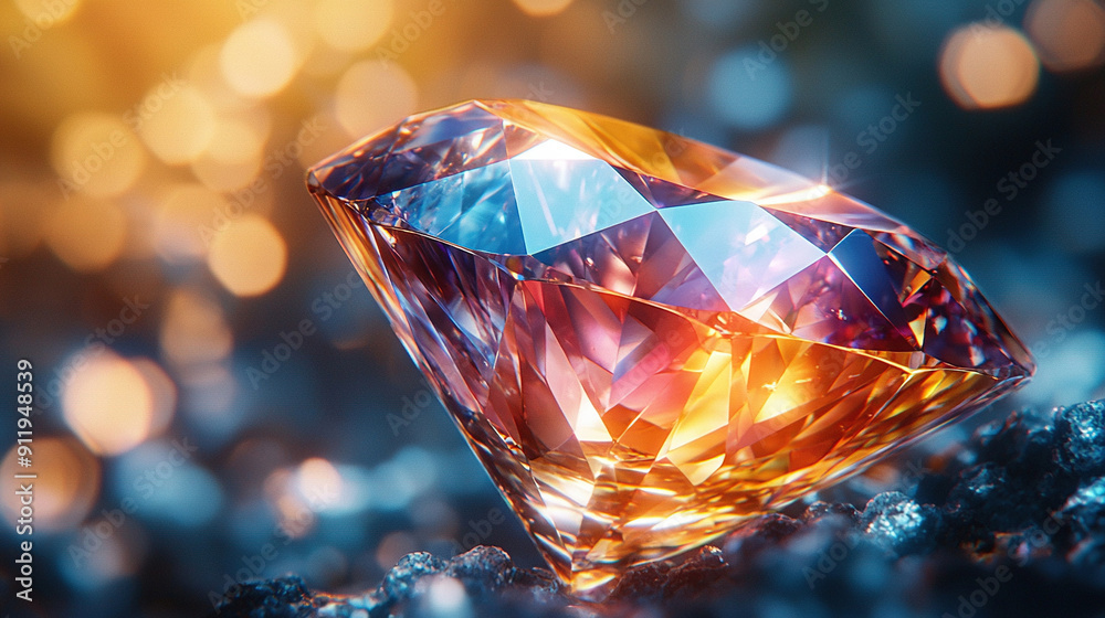 Close up of magnified view of sparkling and glowing diamonds. Close up of magnified view of sparkling and glowing diamonds.
