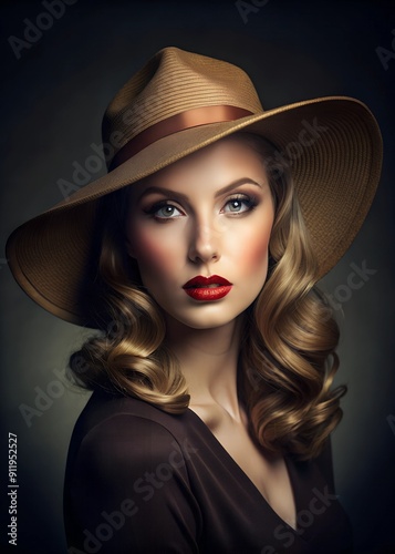 portrait of a woman in a hat