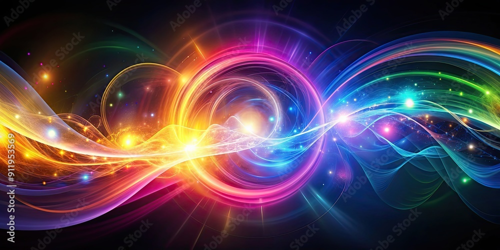 Abstract colorful swirls of energy on a dark background, energy, abstract, background, vibrant, dynamic, movement, power, flow Abstract colorful swirls of energy on a dark background, energy, abstract, background, vibrant, dynamic, movement, power, flow