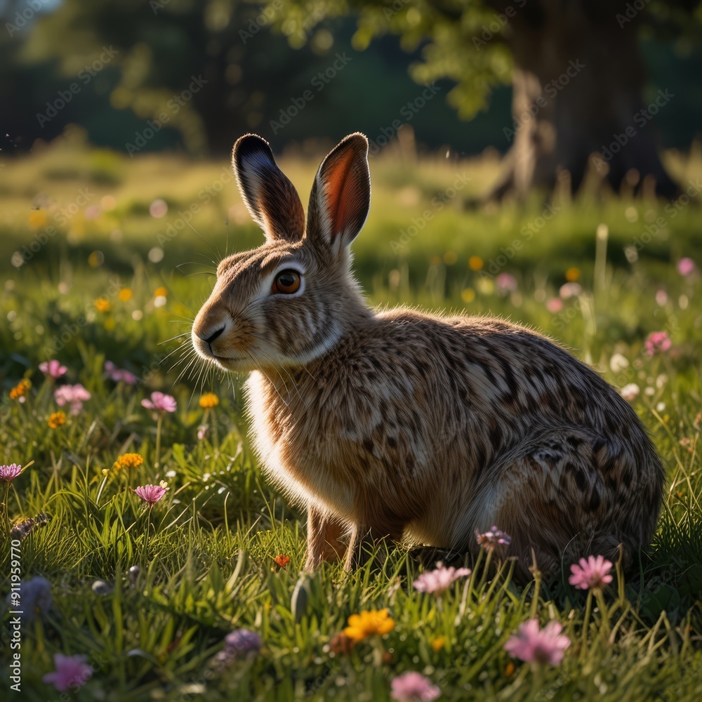 Obraz premium rabbit in the grass
