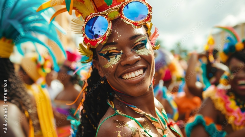 beautiful woman at carnival with blurred background beautiful woman at carnival with blurred background