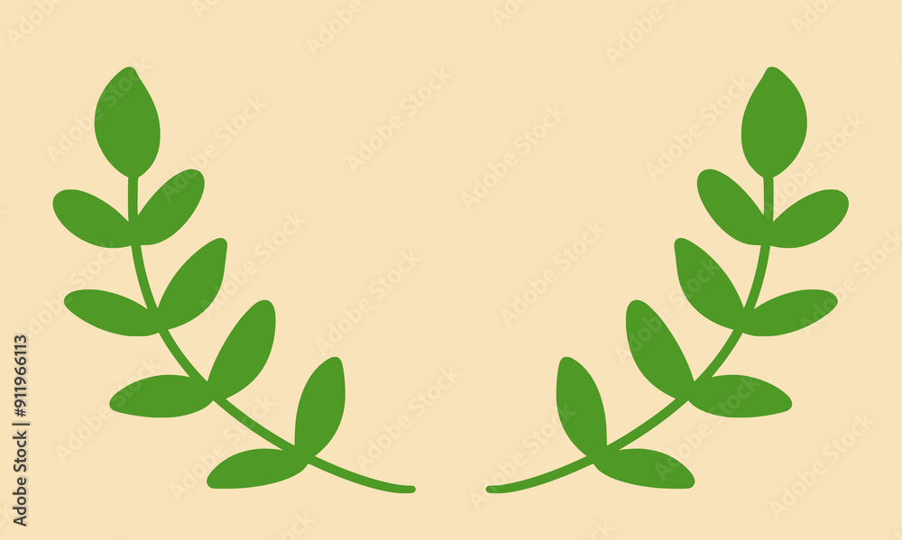 illustration of a set of green leaves illustration of a set of green leaves