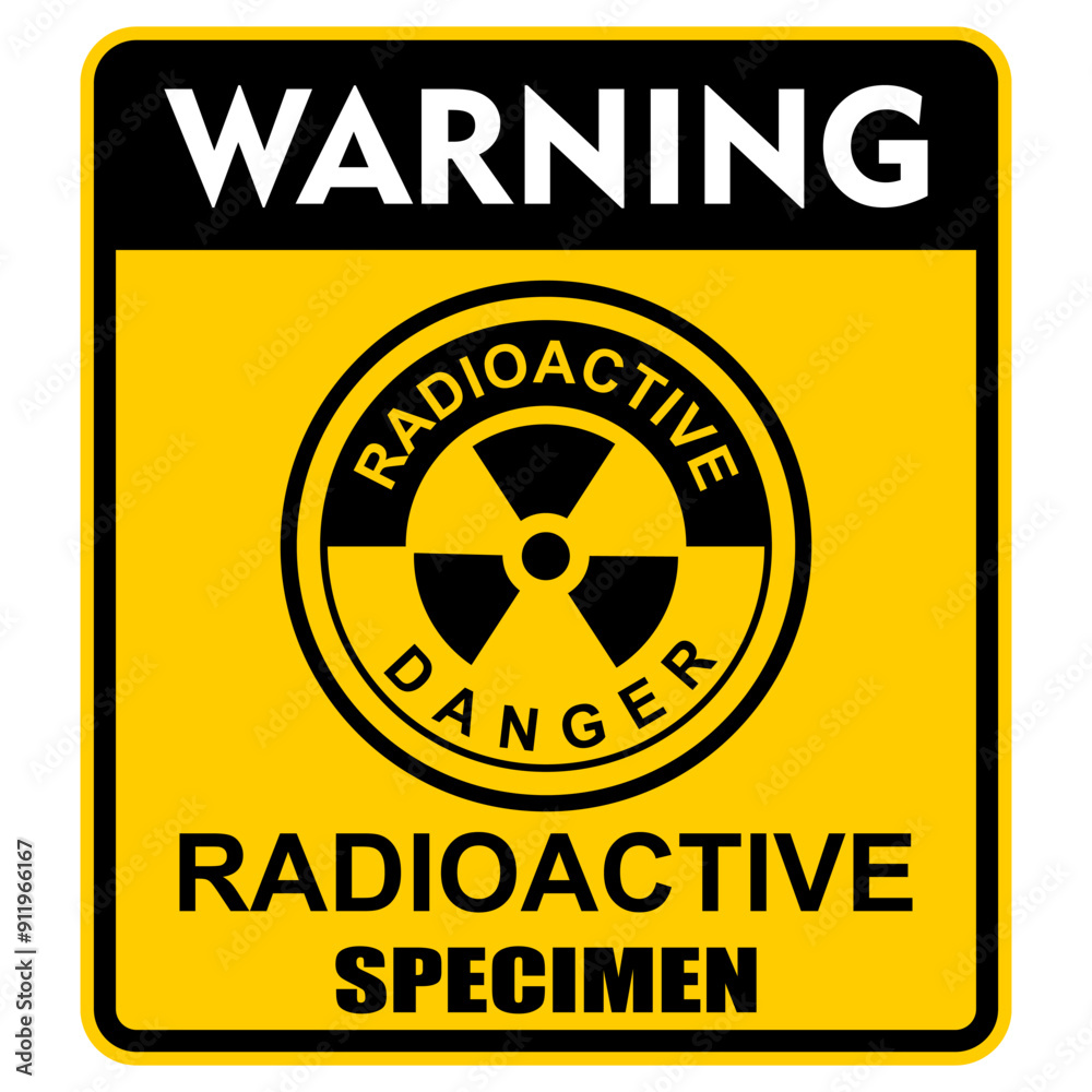 Obraz premium Warning, danger, caution, Radioactive label and sticker vector