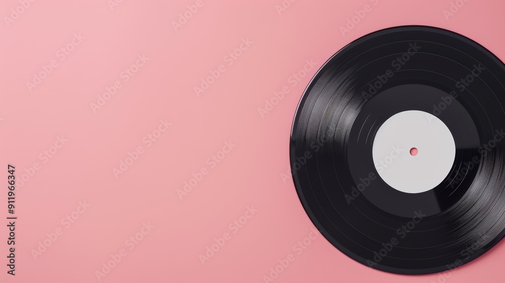 A vinyl record with a blank label leaning against a textured red brick wall. The wall is slightly aged, adding character to the scene. The lighting is natural, casting soft shadows and highlighting A vinyl record with a blank label leaning against a textured red brick wall. The wall is slightly aged, adding character to the scene. The lighting is natural, casting soft shadows and highlighting
