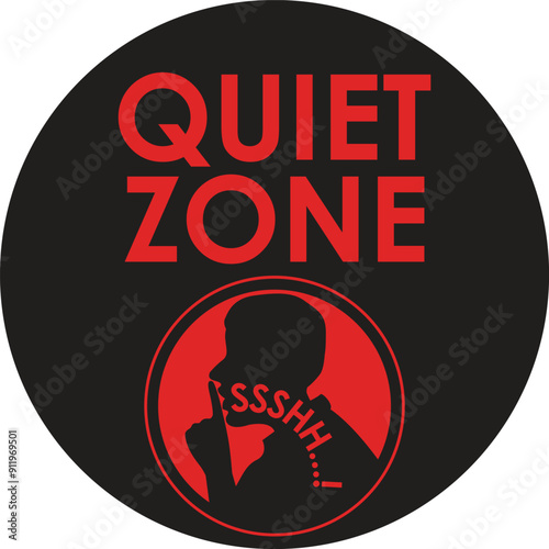please quite zone signage vector illustration ready to print