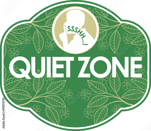 please quite zone signage vector illustration ready to print