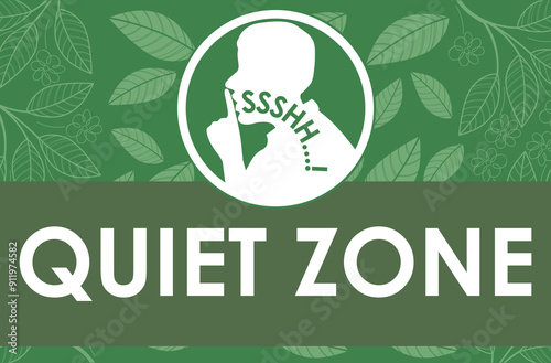 please quite zone signage vector illustration ready to print