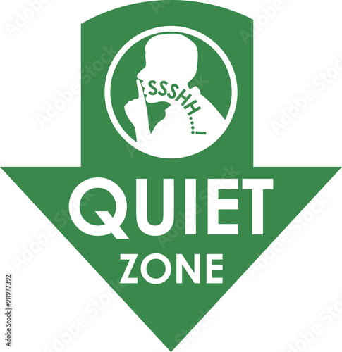 please quite zone signage vector illustration ready to print